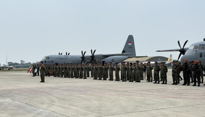 3 Pesawat Hercules TNI AU Kembali ke Tanah Air Usai Misi Bantuan Kemanusiaan di Gaza
