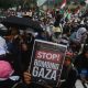 Ribuan Orang Penuhi Patung Kuda, Tegaskan Hentikan Genosida di Gaza Palestina