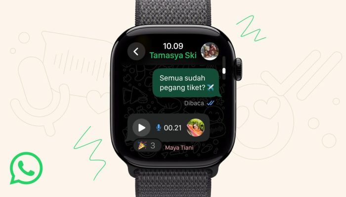 Aplikasi WhatsApp Kini Tersedia di Apple Watch dengan Beragam Fitur Menarik