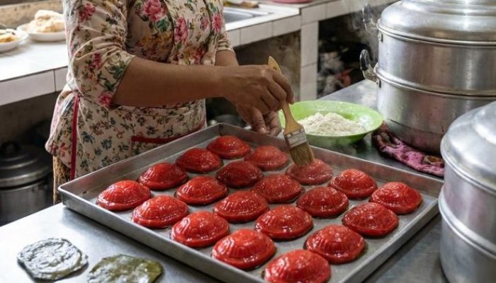 Membuat Kue Ku dengan Berbagai Isian, Tekstur Legit dan Rasa Manis