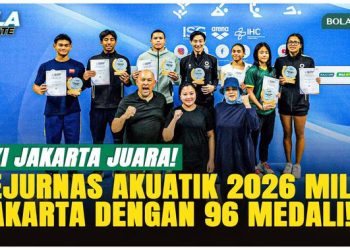 38 Medali Emas, DKI Jakarta Juara Umum Kejurnas Akuatik 2026