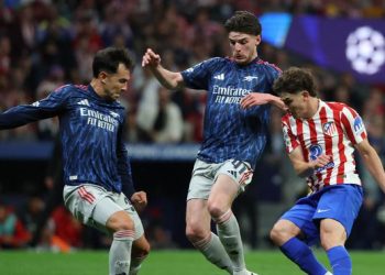 Declan Rice Terancam Sanksi UEFA Setelah Duel Liga Champions Atletico Madrid Arsenal