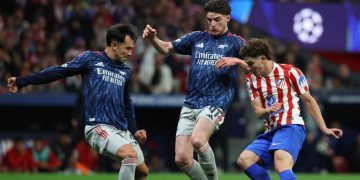 Declan Rice Terancam Sanksi UEFA Setelah Duel Liga Champions Atletico Madrid Arsenal
