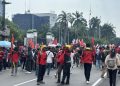Jalan Depan DPR Arah Slipi Ditutup Akibat Aksi Buruh May Day 2026