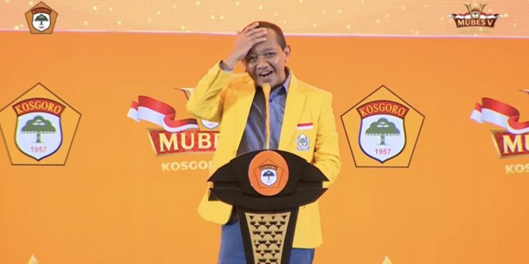 Bahlil Terkejut Lagu My Little Bolu Ketan Diputar Saat Hendak Pidato