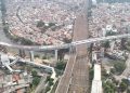 Tinggi Jalur LRT Manggarai di Atas Jalur KRL
