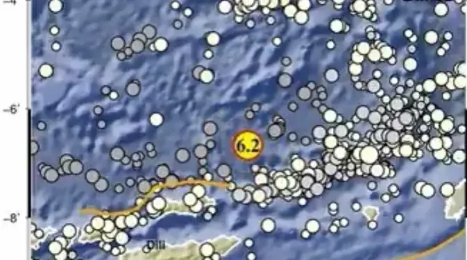 Gempa 6,2 Magnitudo Guncang Maluku Barat Daya Tanpa Potensi Tsunami