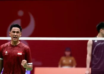 Pertandingan Final Tim Putra Indonesia Melawan China