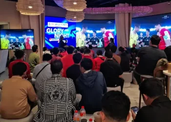 Suporter Garuda Ramai di Venue Nonton Bareng Timnas Indonesia Vs Malaysia