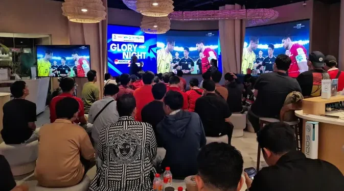 Suporter Garuda Ramai di Venue Nonton Bareng Timnas Indonesia Vs Malaysia