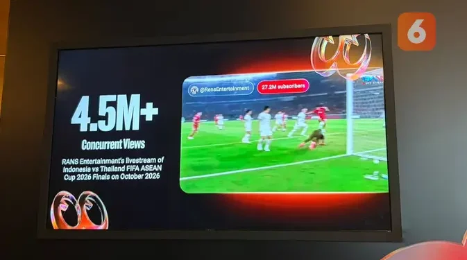 Streaming Langsung Final ASEAN Cup 2026 di YouTube Capai 4,5 Juta Penonton