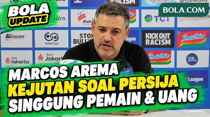 Pengakuan Pelatih Arema Marcos Santos Tentang Persija dan Investasi Pemainnya
