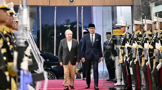 Sekjen PBB Bertemu Presiden Prabowo Setelah Tiba di Indonesia